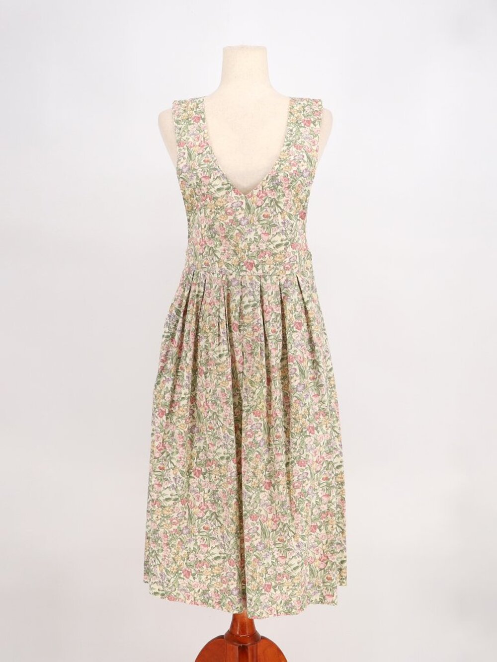 Vintage Saddle Club Floral cotton Jumper Pinafore Dress Size 8P Cottagecore
